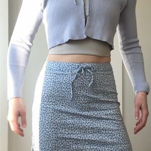 Blue Weather Vane Mini Skirt